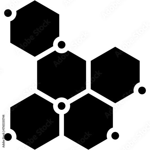 Vector icon Chemical, Structure, Molecule, Tissues, Biology, Biochemistry