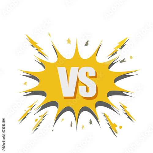 Dynamic versus design with vibrant splash effect, perfect for promotion, competition, and battle-themed visuals to grab attention now