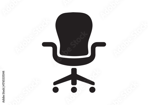 Office chair icon, Office chair Black vector