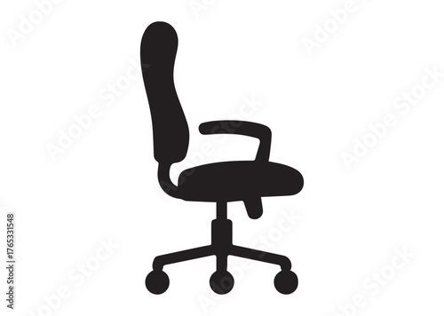 Office chair icon, Office chair Black vector