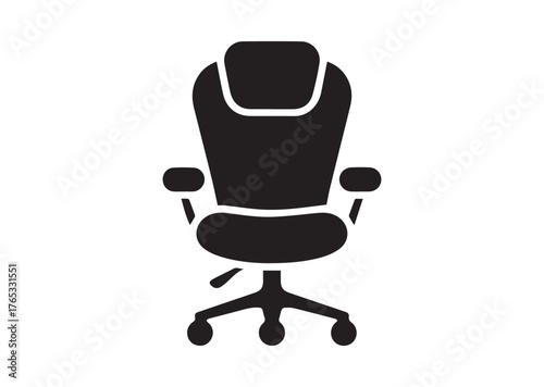 Office chair icon, Office chair Black vector