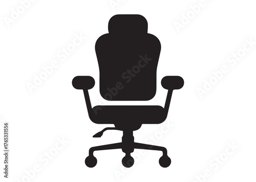 Office chair icon, Office chair Black vector