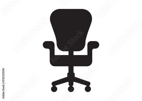 Office chair icon, Office chair Black vector