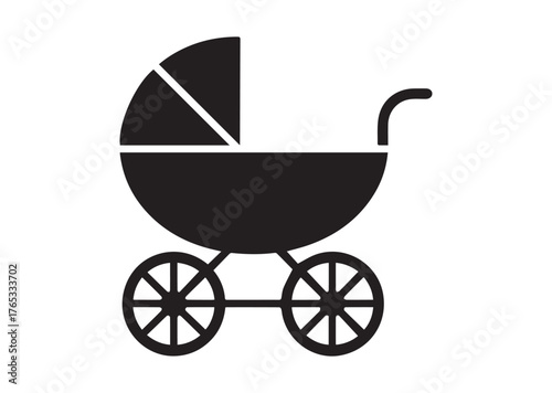 Baby Carriage icon,Baby Carriage Black vector