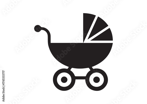 Baby Carriage icon,Baby Carriage Black vector
