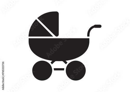 Baby Carriage icon,Baby Carriage Black vector