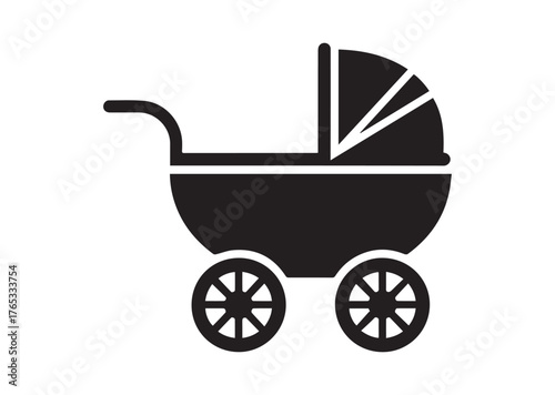 Baby Carriage icon,Baby Carriage Black vector