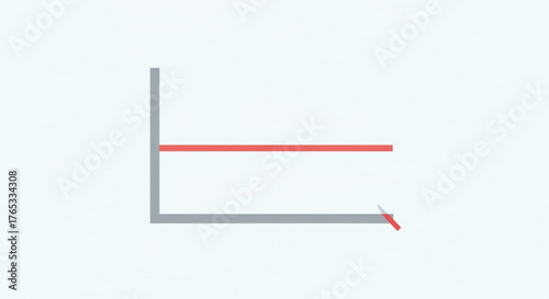 Declining trend line graph, indicating a decrease or downturn in a particular metric, business concept