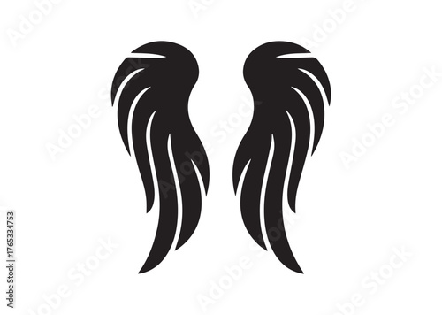 Angel Wing icon, Angel Wing Black vector