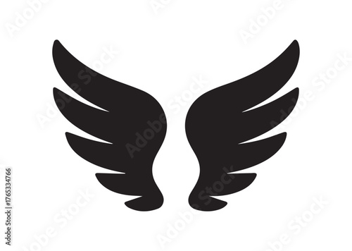 Angel Wing icon, Angel Wing Black vector