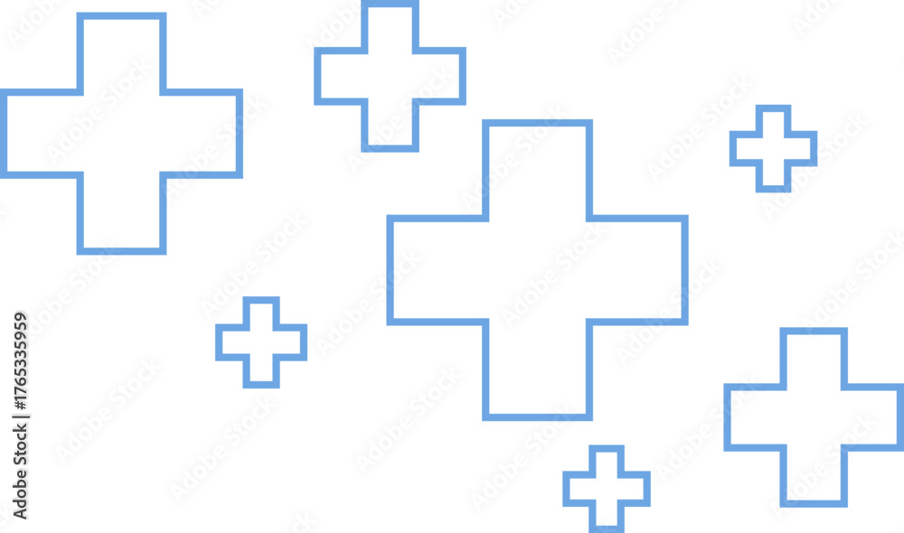 Fototapeta premium Medical Cross Seamless Pattern