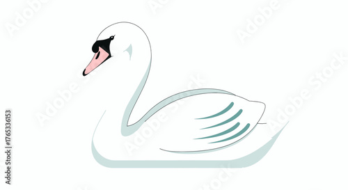 A fresh green avocado cut in half with the seed visible. A simple vector illustration for a healthy diet and vegetarian food concepts