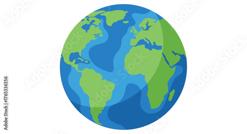 A fresh green avocado cut in half with the seed visible. A simple vector illustration for a healthy diet and vegetarian food concepts