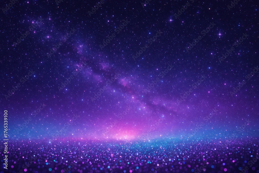 Obraz premium Vibrant cosmic galaxy background.