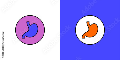 stomach icon logo vector illustation