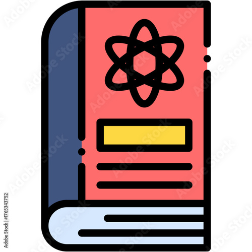 Vector icon Science, Book, Learn, Knowledge, Structure, Education
