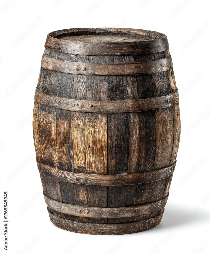 Obraz premium Aged wooden barrel, full view (2)