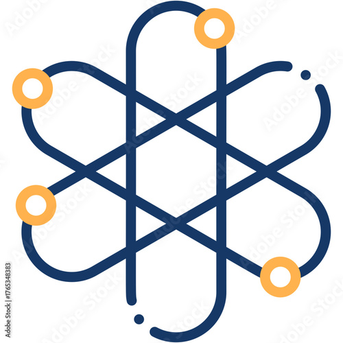 Vector icon Atomic, Learn, Atom, Physics, Education, Education