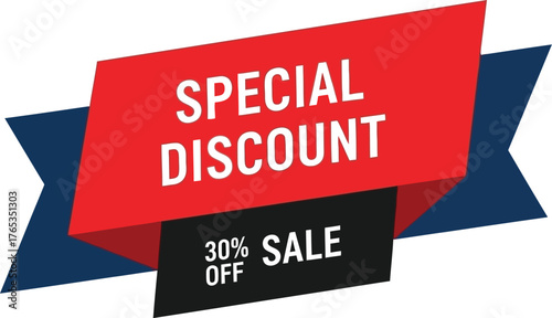 Bold red banner announces a special discount and 30% off sale event