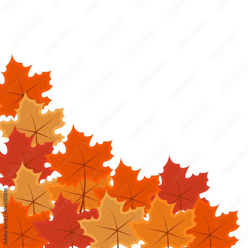 Fototapeta premium Autumn Leaves Corner