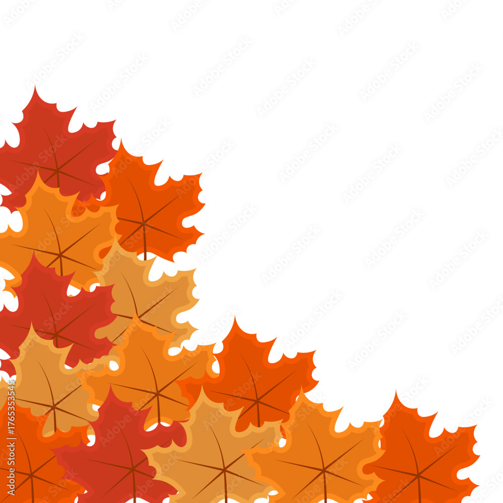 Obraz premium Autumn Leaves Corner