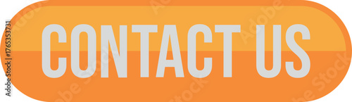 Vibrant Orange "Contact Us" Call to Action (CTA) Button, Clickable Web and Mobile UI Element Vector