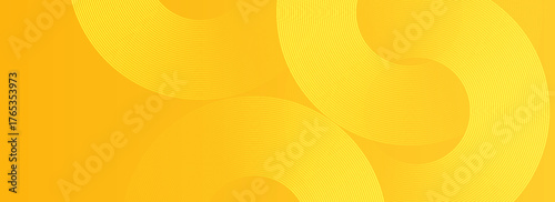 Yellow abstract background with circular shapes composition Vector ilustration