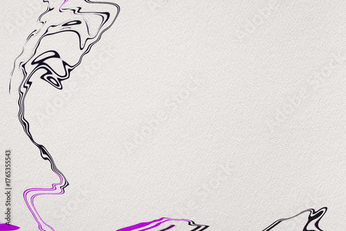 流動的な線が入ったキャンバス風テクスチャ背景　白