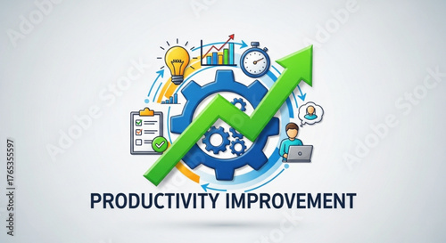 Productivity improvement strategies for business success and workflow optimization and efficiency gain