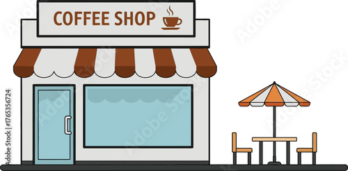 Inviting coffee shop with outdoor seating for a pleasant cafe experience