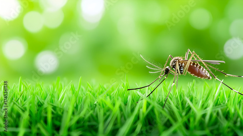 Aedes aegypti mosquitoes on human hand
