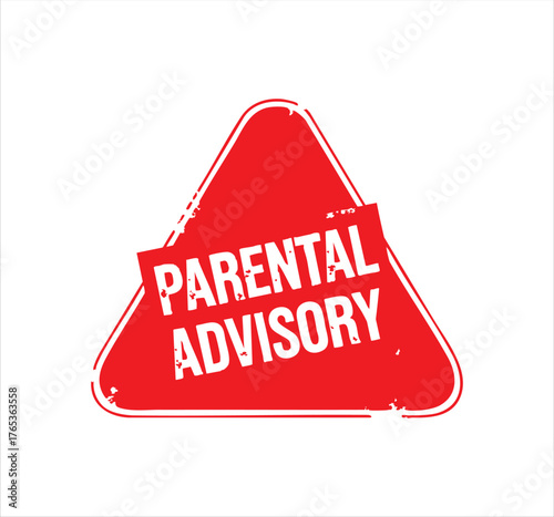 Parental advisory warning label for explicit content and music content warnings