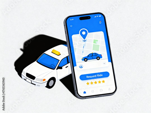 Smartphone App for Taxi Ride Hailing and Location Tracking