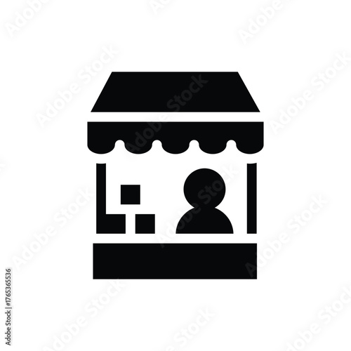 retailer solid icon vector design good for web or mobile app