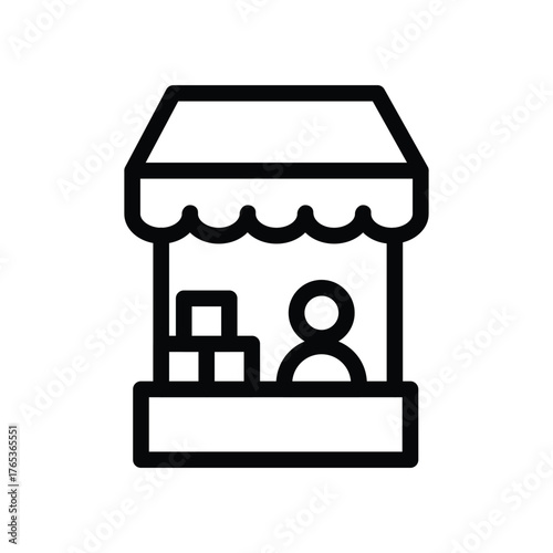 retailer outline icon vector design good for web or mobile app