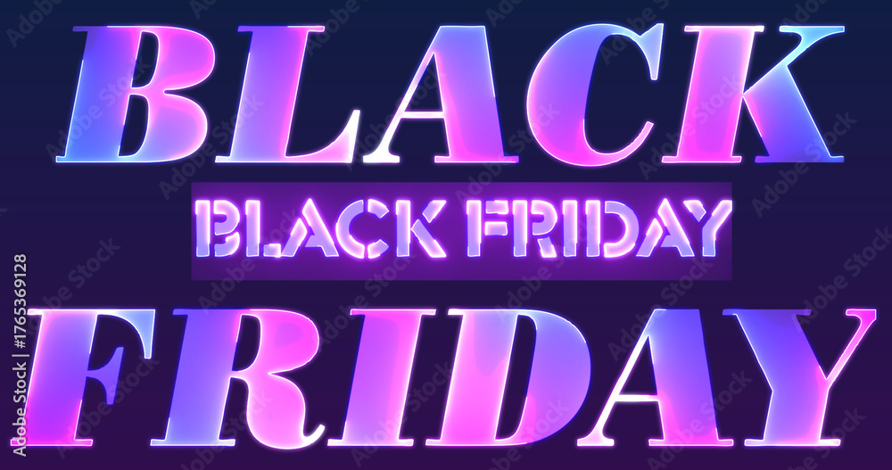 © PhoenixStock - Black Friday Neon Sign dual tone, old school retro signboard style animation. Black Friday 2025 glowing event promotion, sales advertisement. Discount offers concept on big deals, Banner design.