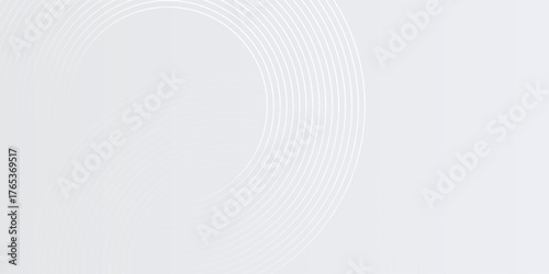 Clean, modern vector background featuring delicate, layered white concentric arcs and swirls on a soft light gray gradient.