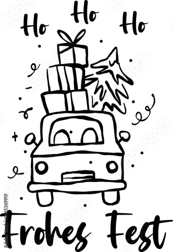 Frohes Fest vector with modern typography and minimalist style, ideal for festive cards, digital artwork, or holiday decorations.