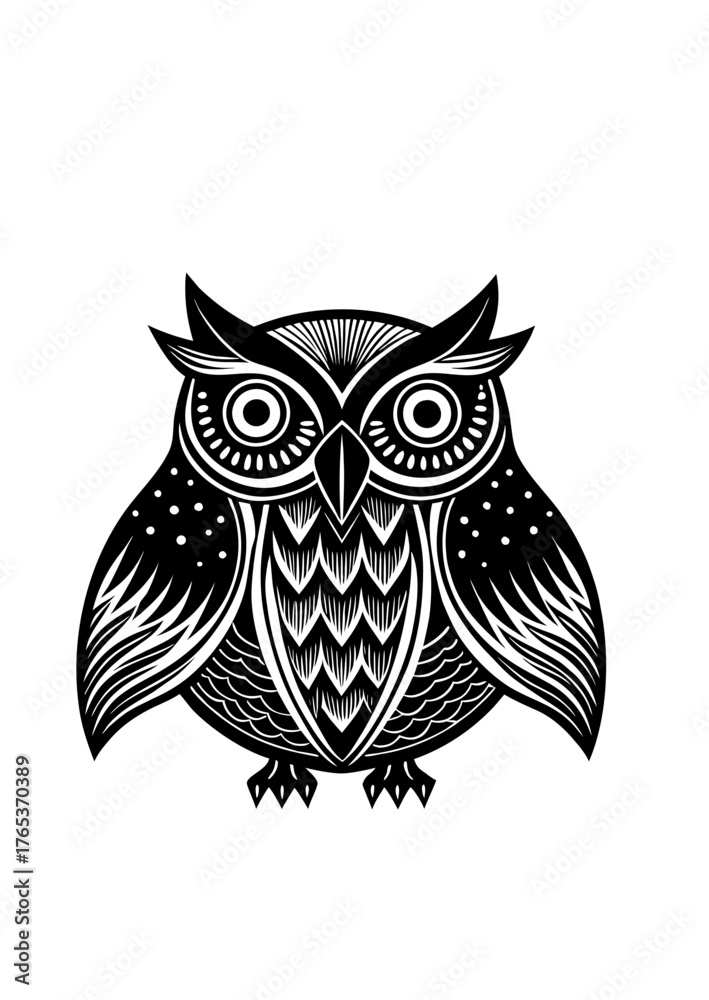 Obraz premium owl on white background