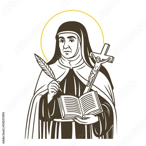 Saint Teresa of Jesus of Avila. Catholic church.