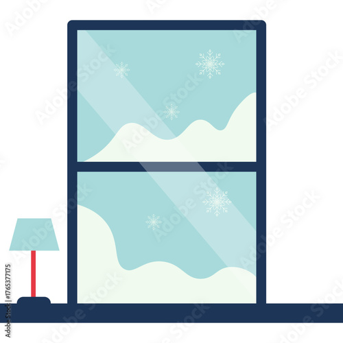 Flat Winter Window