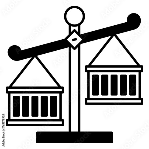 Trade Deficit Icon Glyph Style