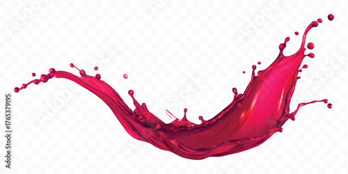 realistic smooth liquid paint splash in different color style isolated on transparent background	

