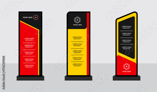 Exterior and interior signage template set corporate identity