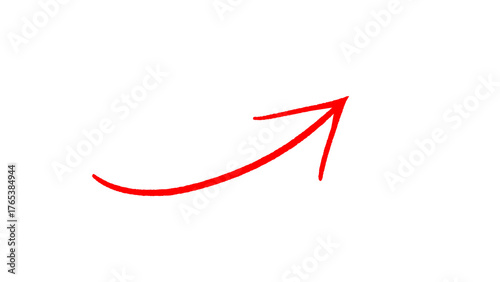 Red Upward Arrow Marker Sketch — Transparent PNG