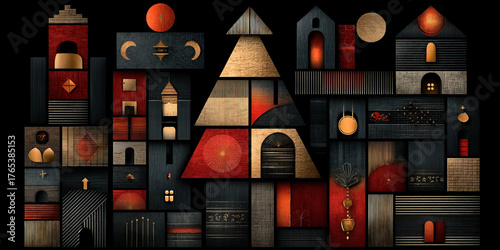 Modern geometric Christmas ...