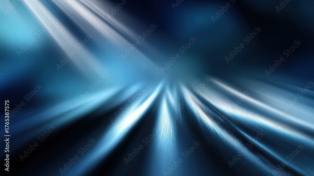 Fototapeta premium Futuristic Blue Light Waves for Technology Concept