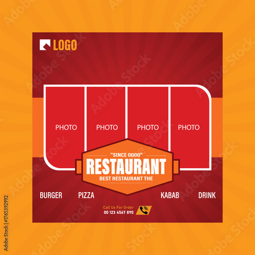 Today’s Special Food Menu Poster and Restaurant Flyer Banner Design Template, Today's Special Food Menu Poster and Restaurant Flyer Banner Design Template