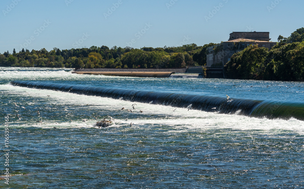 Obraz premium Niagara Falls Canada, Horseshoe Falls View on a Sunny Day