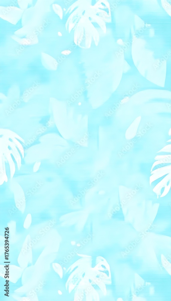 Obraz premium seamless pattern with snowy leaves